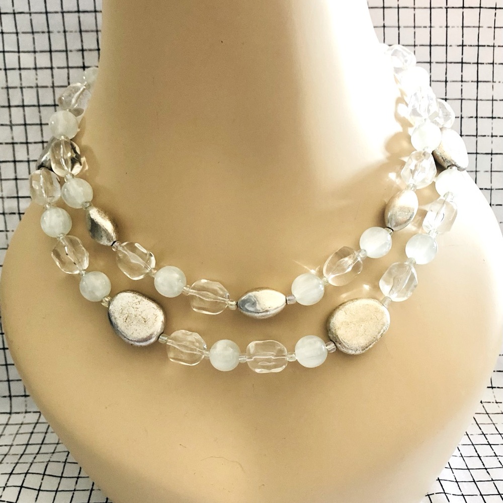 Vintage Premiere Designs - Beaded Double Strand Adjustable Length Necklace EUC